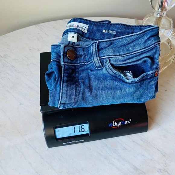 Warp + Weft JFK NYC Skinny Jeans Raw Hem  Size 10 - Picture 10 of 10